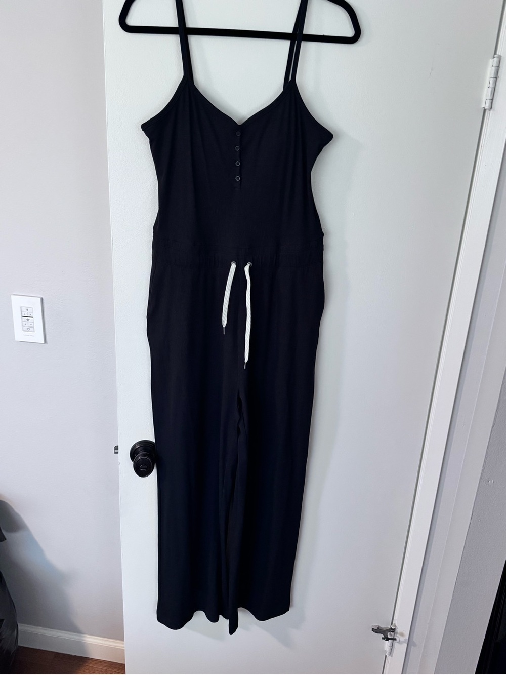 Vuori Black Spaghetti Strap Jumpsuit